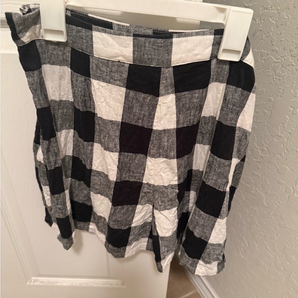 a new day Black and White Plaid Skater Skirt